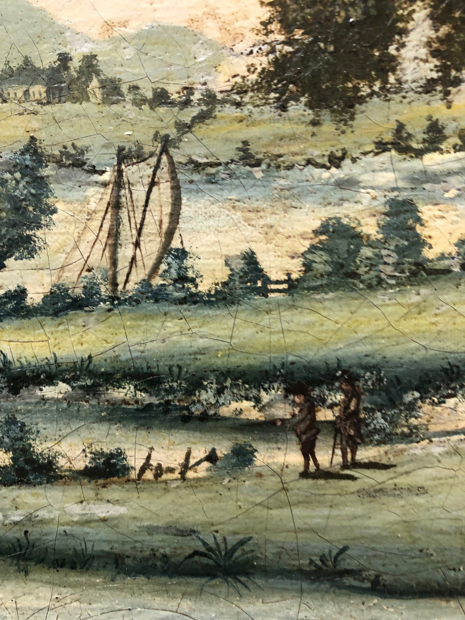Hunt Scene with Hounds in an English Country Landscape, Circa 1785