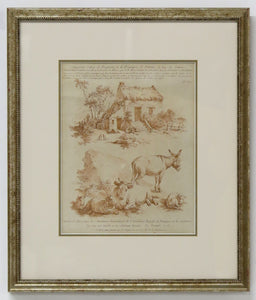 "Cahier de Principles" French School Print in the Manner of Sanguine