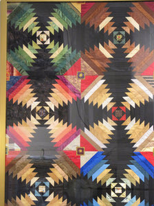 American Quilt Pineapple Pattern Framed