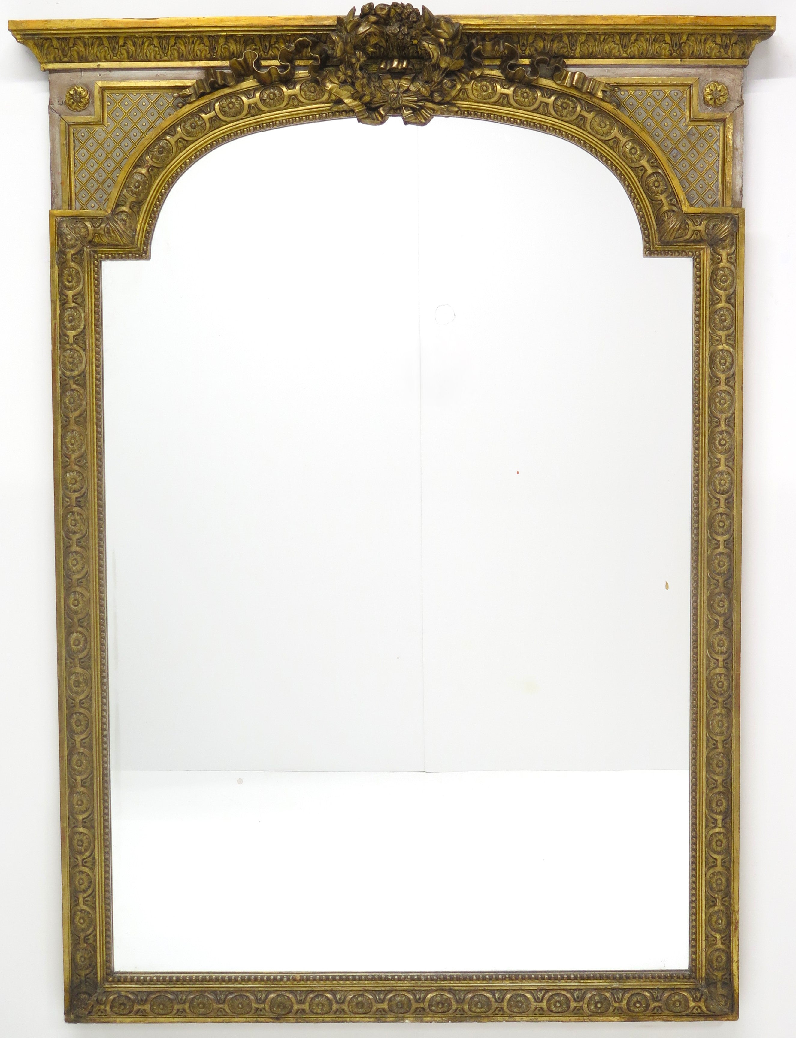 A Napoleon III Carved Gilt Wood Morror