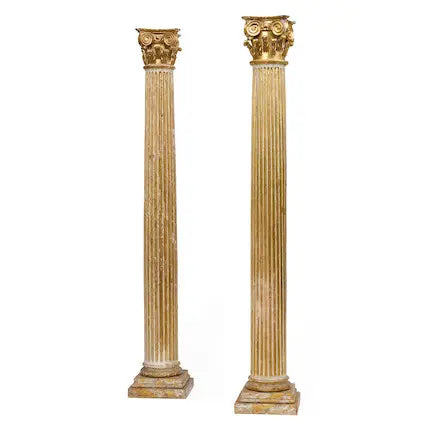 Carved and Gilded Corinthian Columns