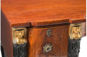 Large Scale English Regency Egyptian Revival Sideboard Table