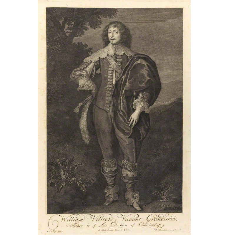 Portrait of William Villiers, 2nd Viscount Grandison after Sir Anthony van Dyck