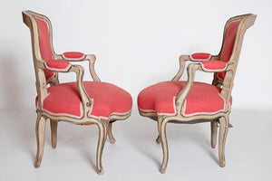 A Pair of Louis XV Painted Fauteuils