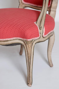 A Pair of Louis XV Painted Fauteuils
