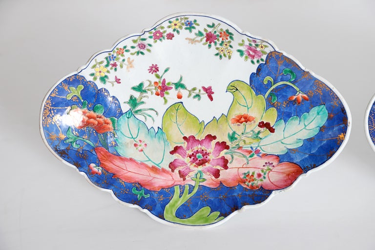 tobacco leaf pattern china Mottahedeh Bread & Butter Plate Handmade porcelain from Portugal. Pair of Tobacco Leaf Pattern