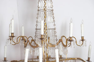 18th Century 20-Light Neoclassic Chandelier, German Probably Werner & Mieth