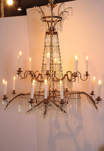 18th Century 20-Light Neoclassic Chandelier, German Probably Werner & Mieth