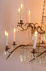 18th Century 20-Light Neoclassic Chandelier, German Probably Werner & Mieth