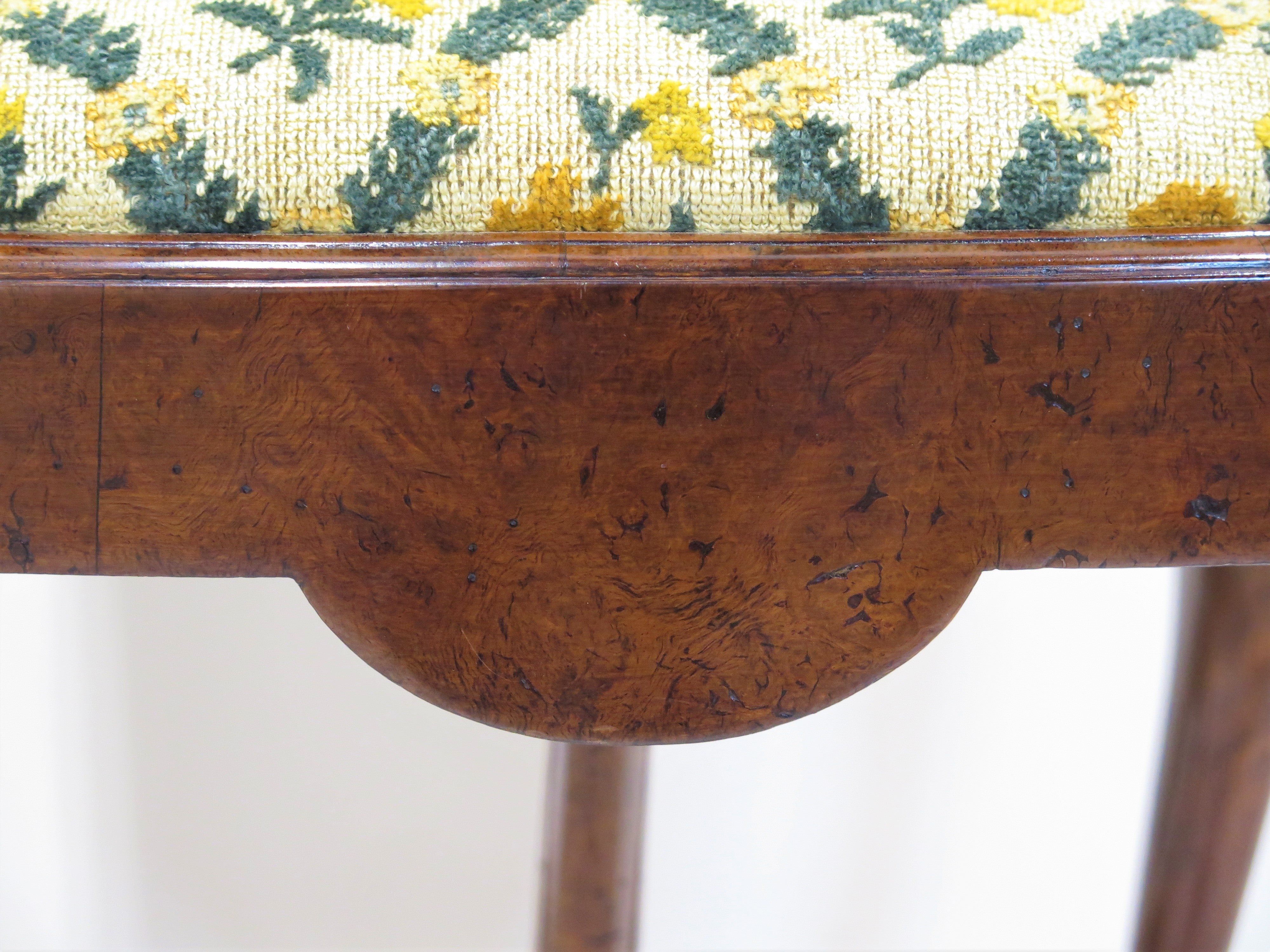 Queen Anne-Style Upholstered Back Stools / Side Chairs