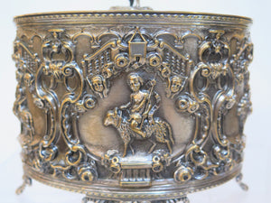 An Oval Silver Plate Box