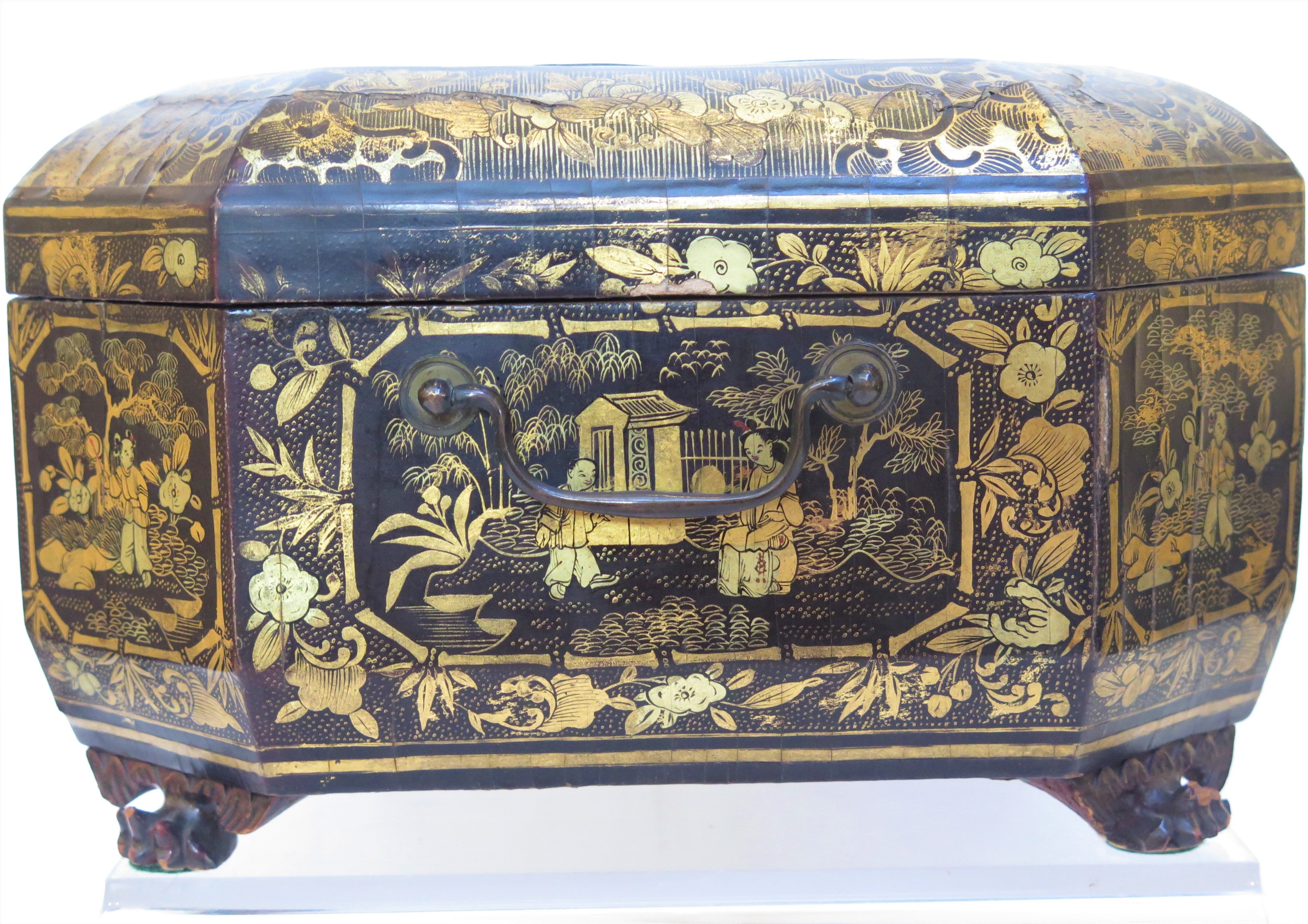Ealy 19th Century Chinese Export Lacquer Sewing Box