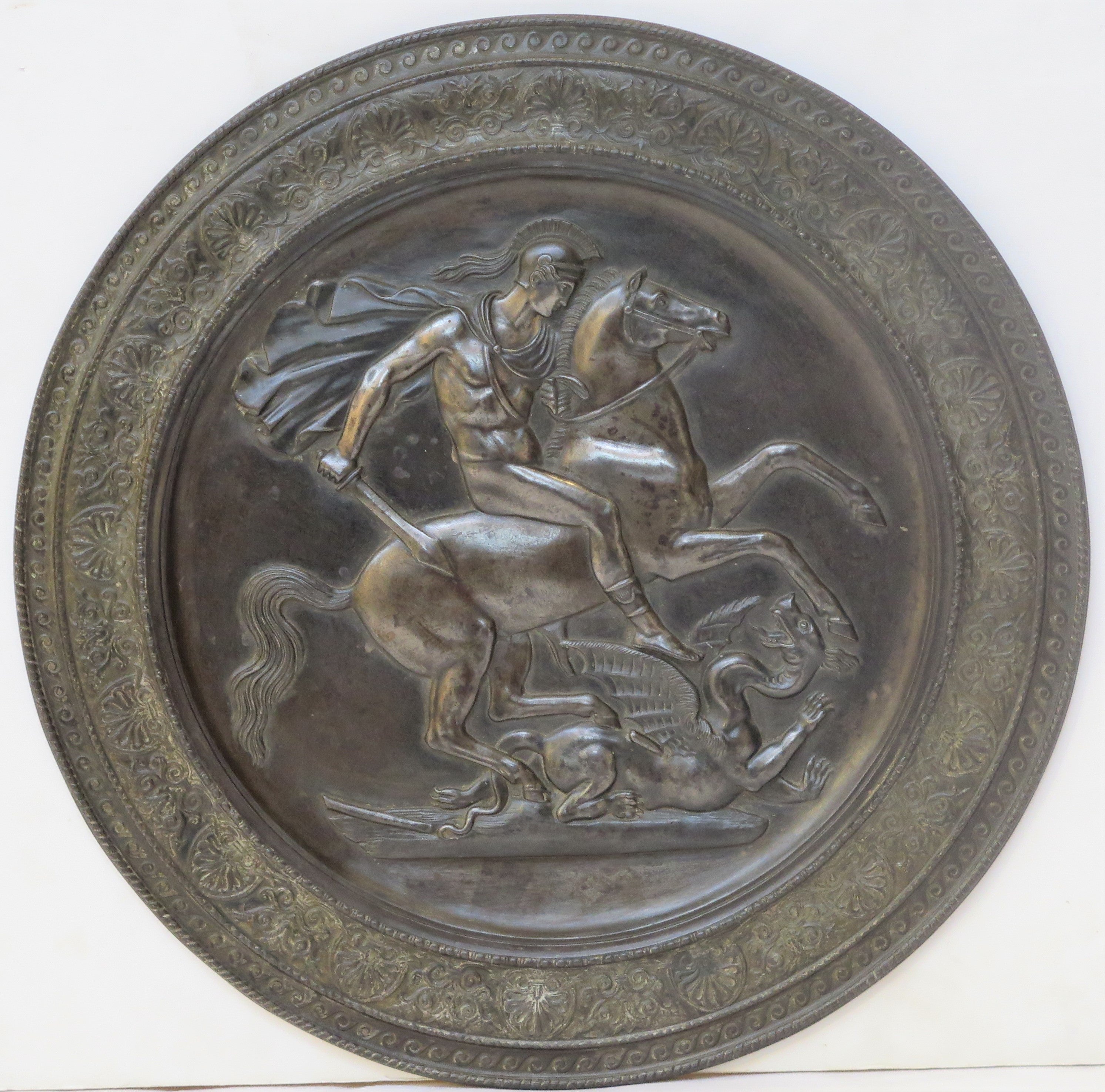 Saint George and the Dragon Medallion / Wall Plaque