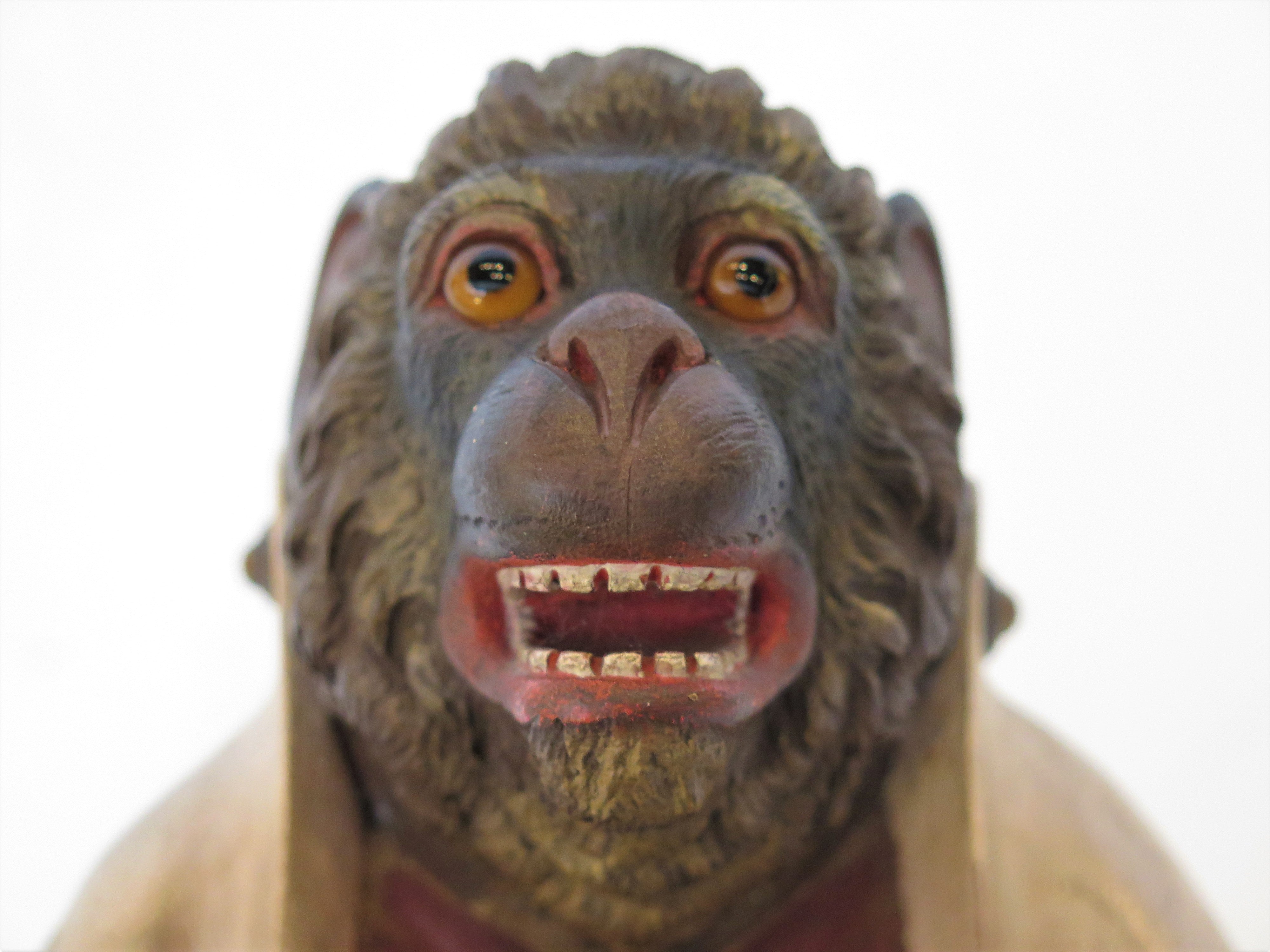 19th Century Carved Monkey Butler / Servant