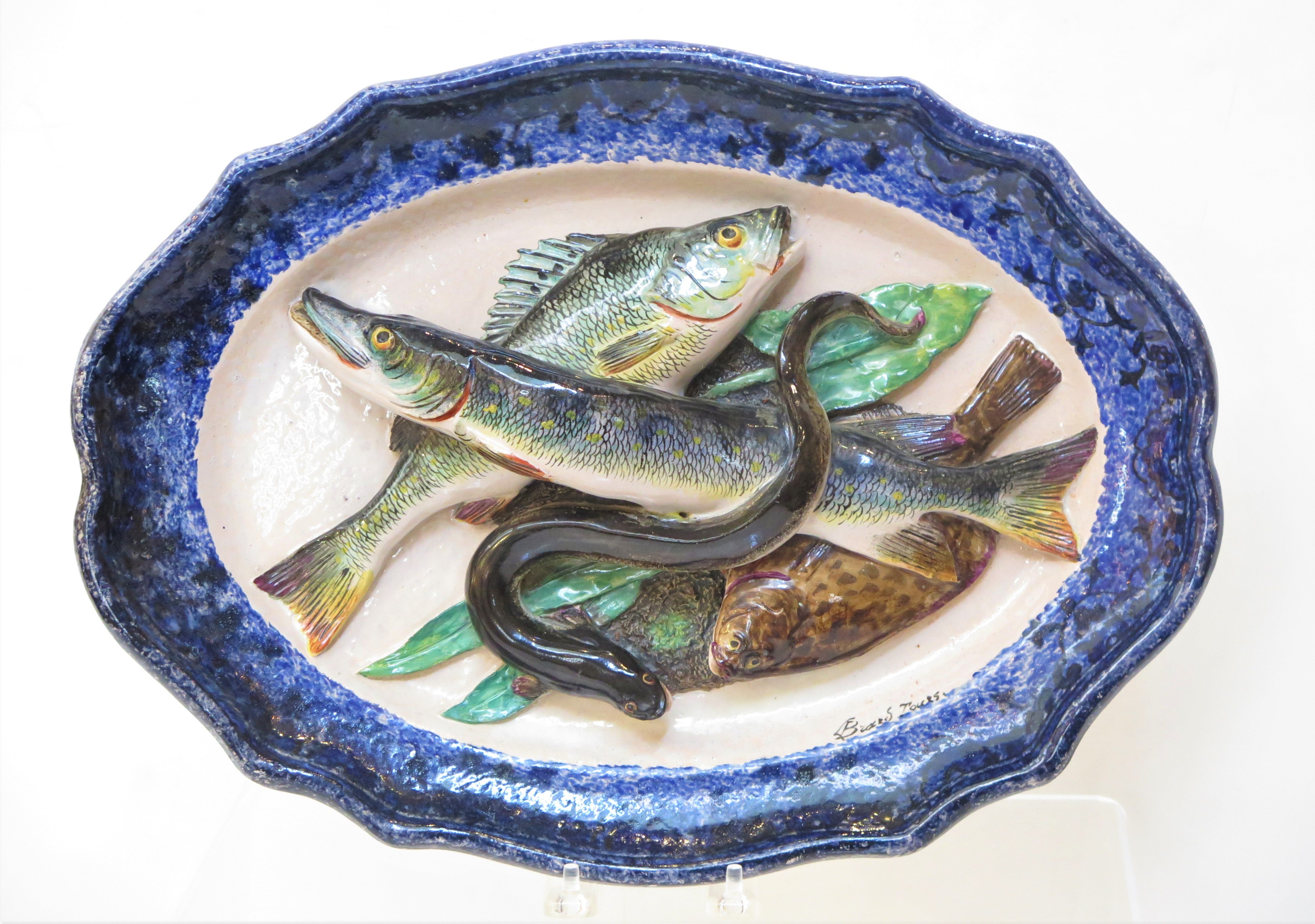 Signed Léon Brard (French, 1830-1902) Palissy Ware Plate
