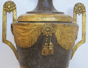 A Tole Lavabo or Reservoir, in the Form of a Neoclassical Urn