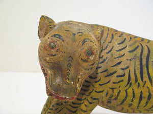 Carved and Painted Tiger with Original Paint