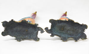 Pair of Chinese Export Style Porcelain Phoenixes on French Mounts of Gilt Bronze