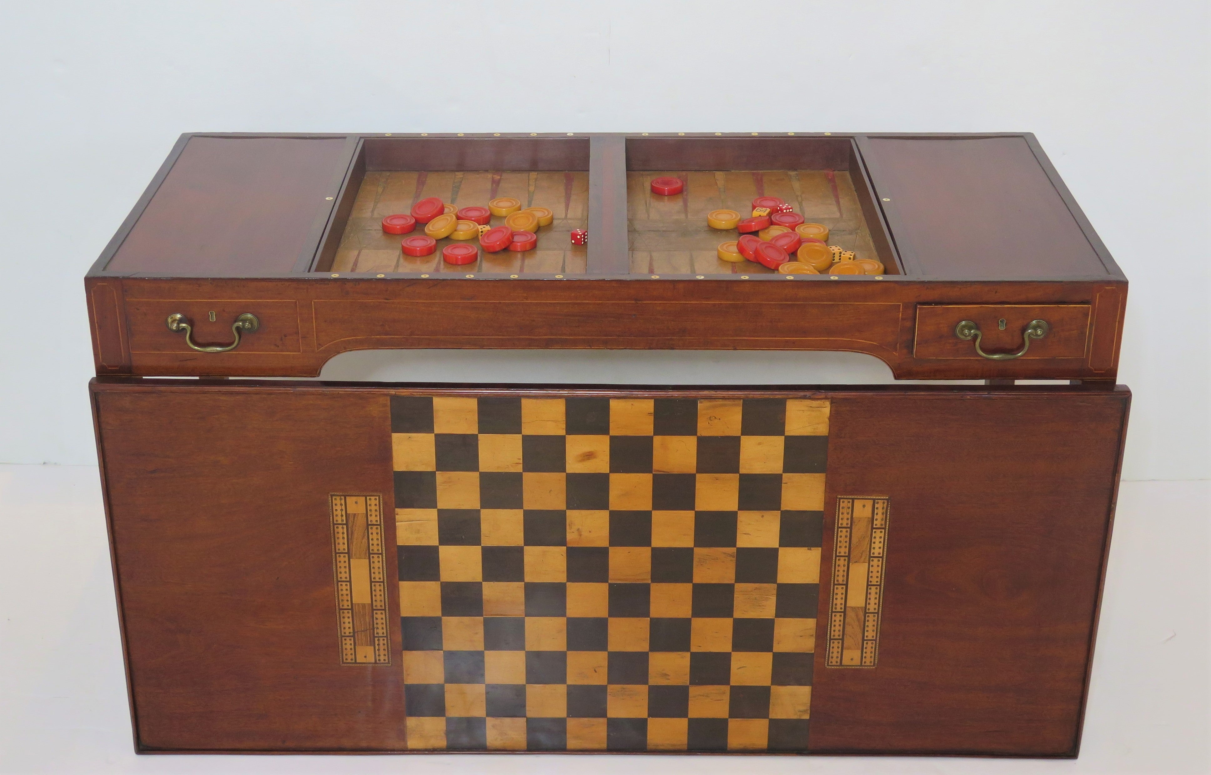 A Fine George III Tric-Trac Games / Writing Table