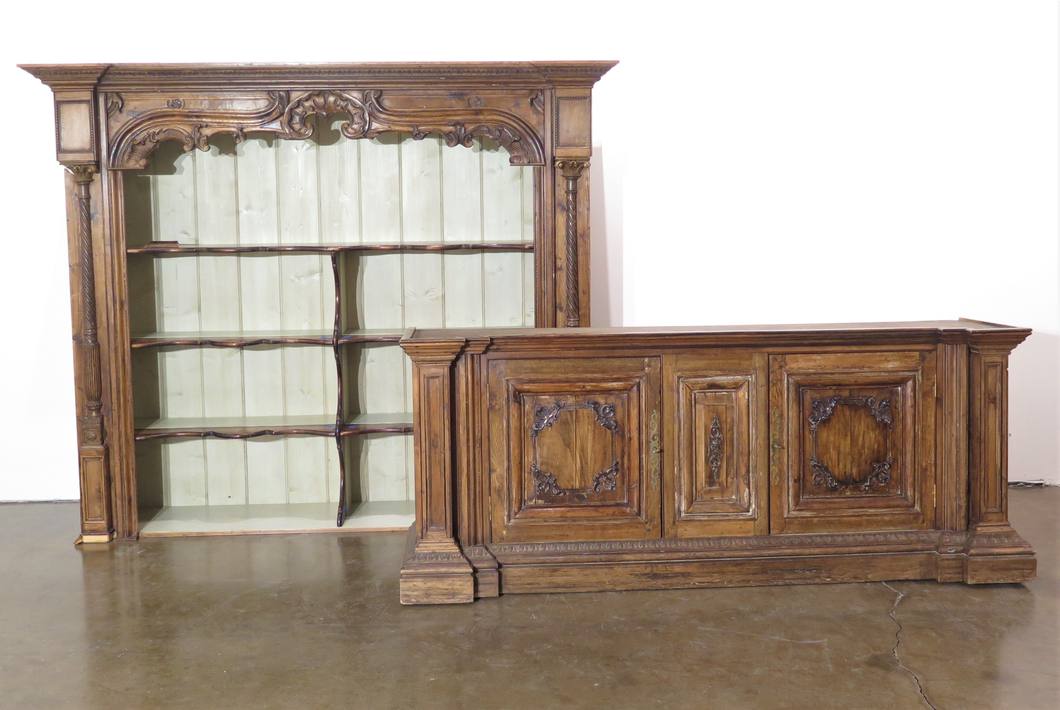 19th Century French Cupboard of Carved Walnut