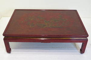 Red Lacquerware Cocktail Table by Atelier Midavaine, Paris