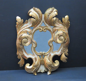 Large Baroque-Style Carved Giltwood Mirror  C. 1850, Italy