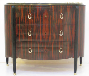 French Art Deco Demilune Commode