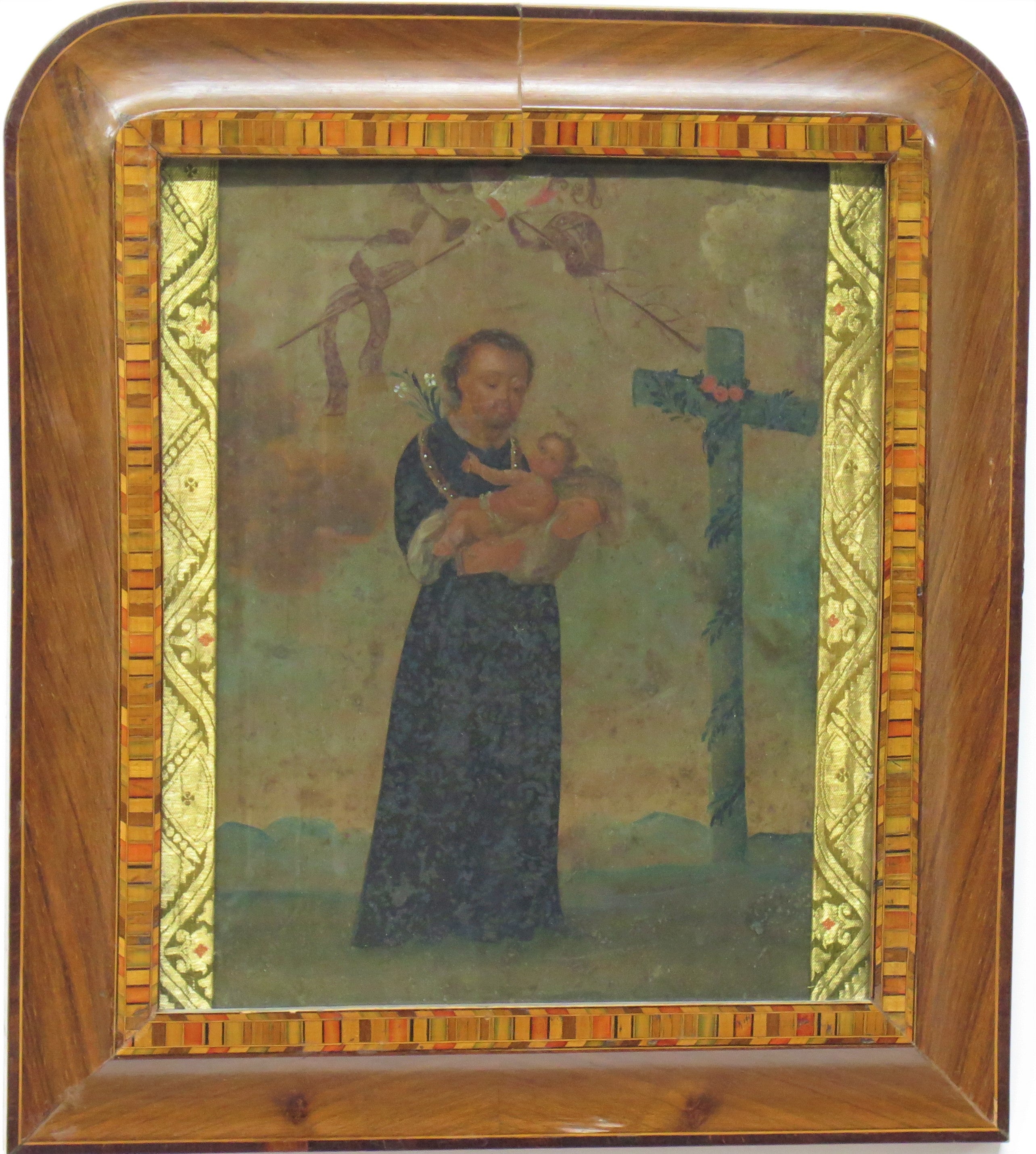 Saint Joseph (St. José) and the Christ Child  / Spanish Colonial Retablo