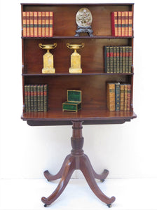 George III Mahogany Pedestal Waterfall Bookcase