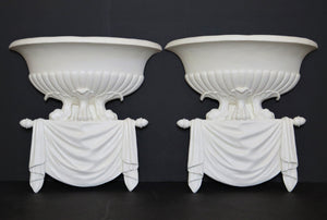 Plaster and Horsehair Sconces in the Manner of Dorothy Draper