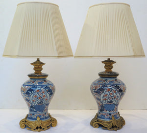 Pair of Japanese Imari Covered Jars as Custom Lamps