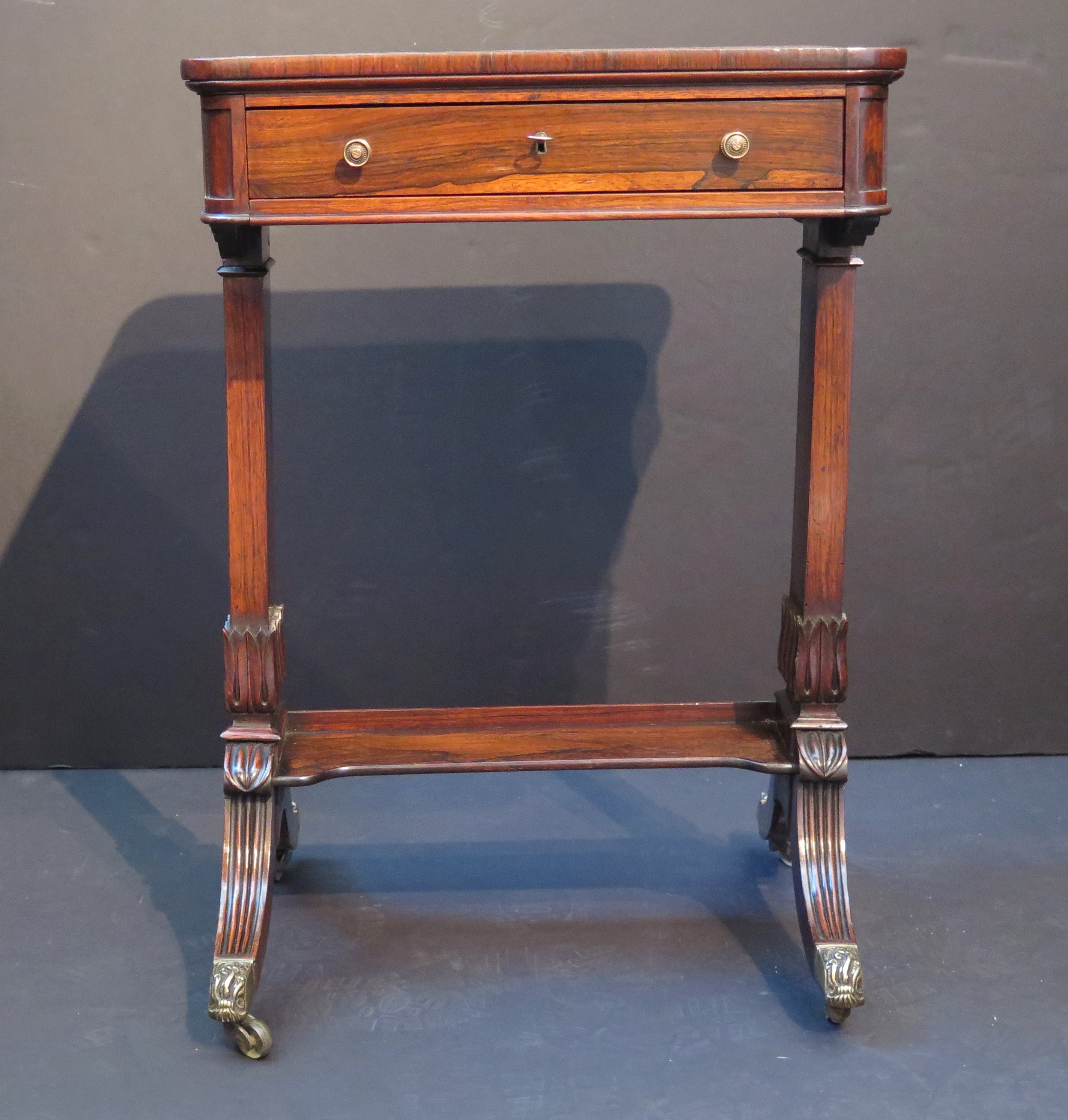 English Regency Lady's Work Table of Rosewood