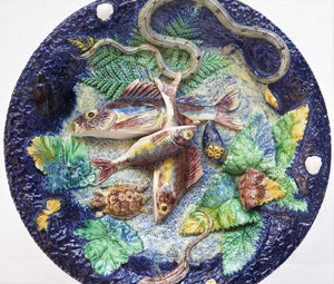 Victor Barbizet (French, 1805-1870) French Palissy Ware Platter