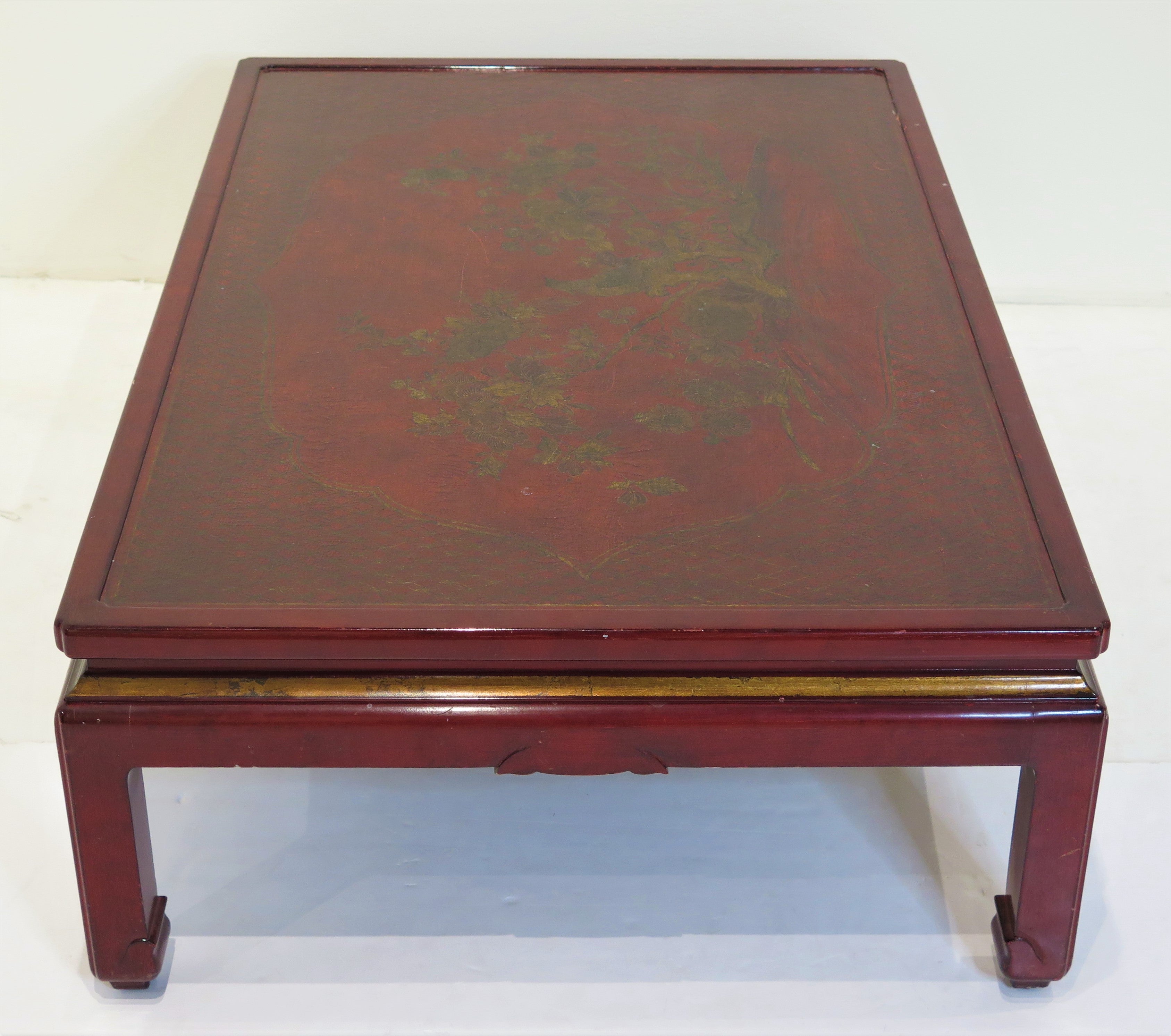 Red Lacquerware Cocktail Table by Atelier Midavaine, Paris