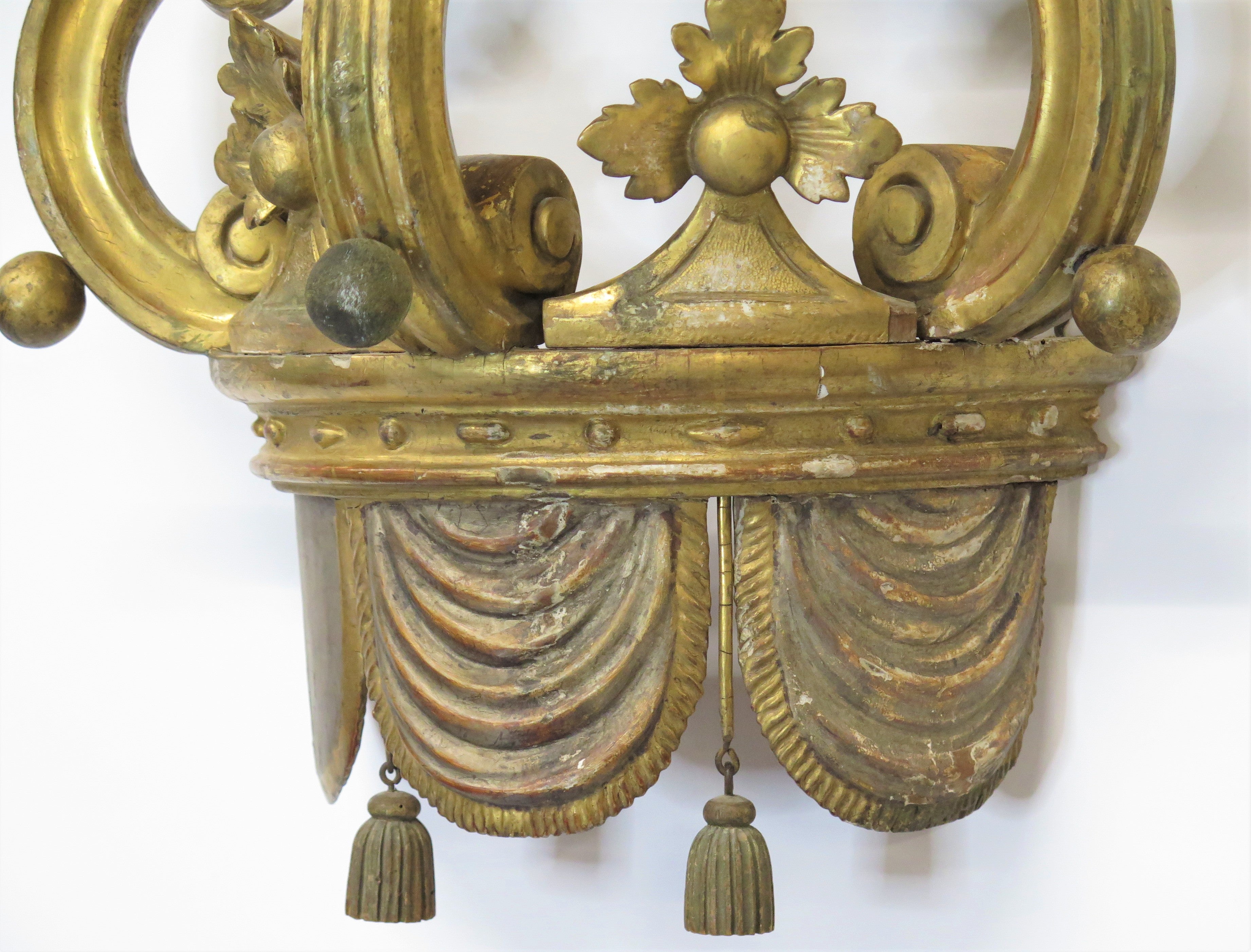 Paint and Polychromed gold and Silver Gilt Corona