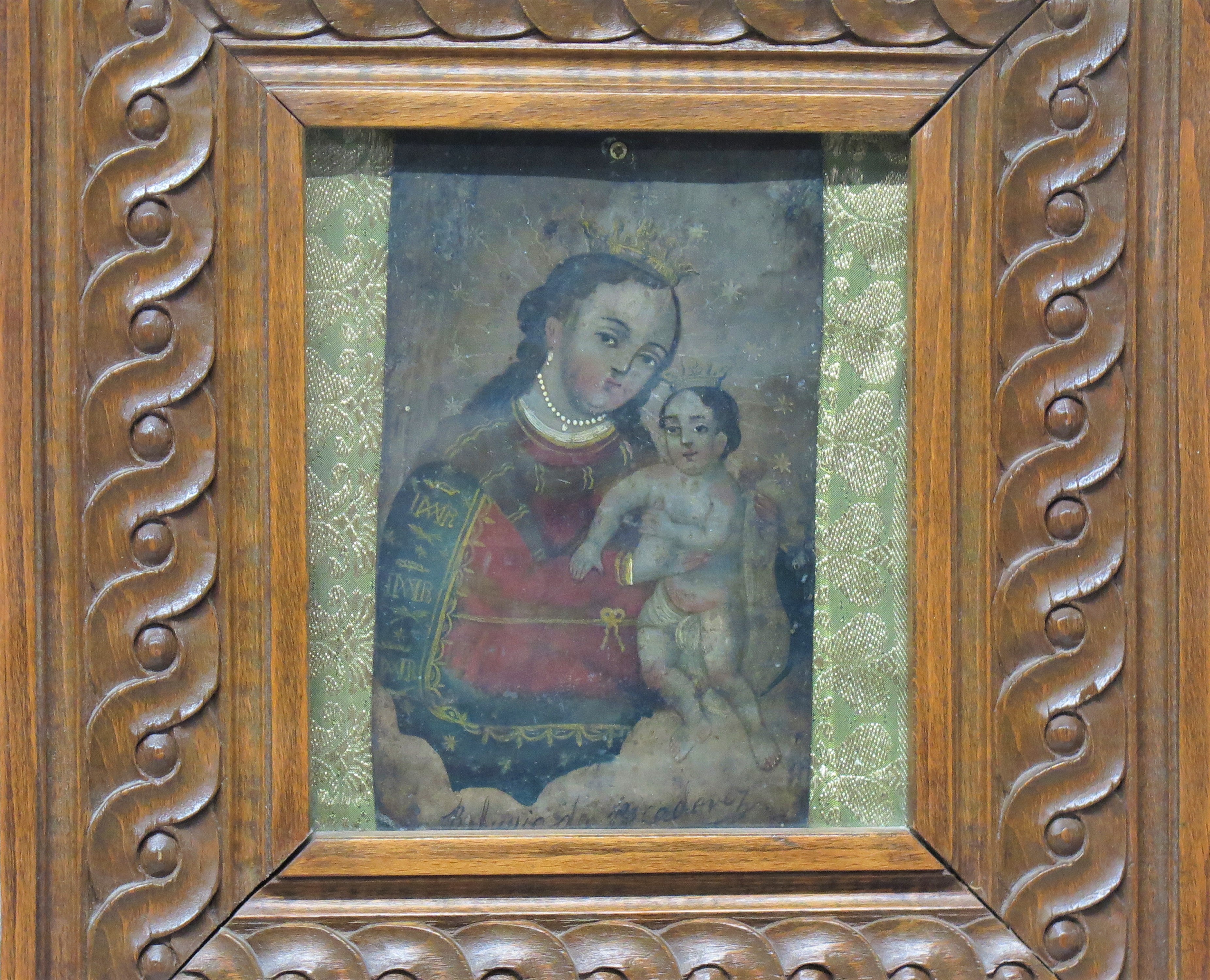 19th Century Retablo of NS de Refugio de Los Pecadores, or Our Lady, Refuge of Sinners