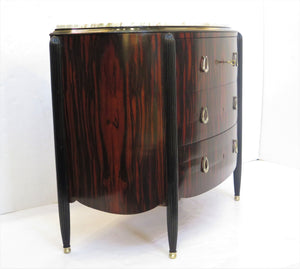 French Art Deco Demilune Commode