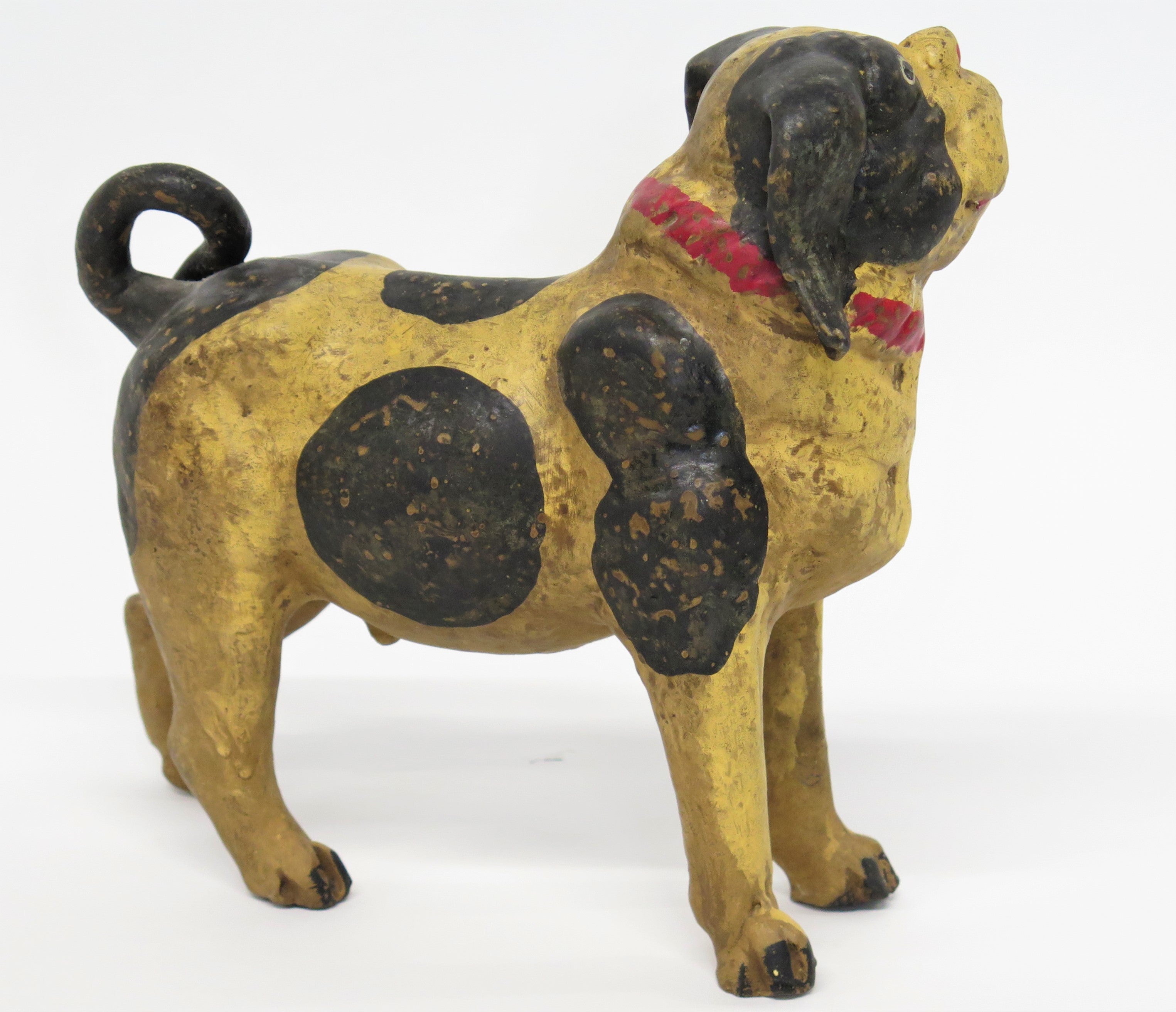 Antique Mexican Terracotta Pottery Dog Bank