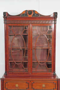English Regency Sheraton-Style Secretary and Bookcase