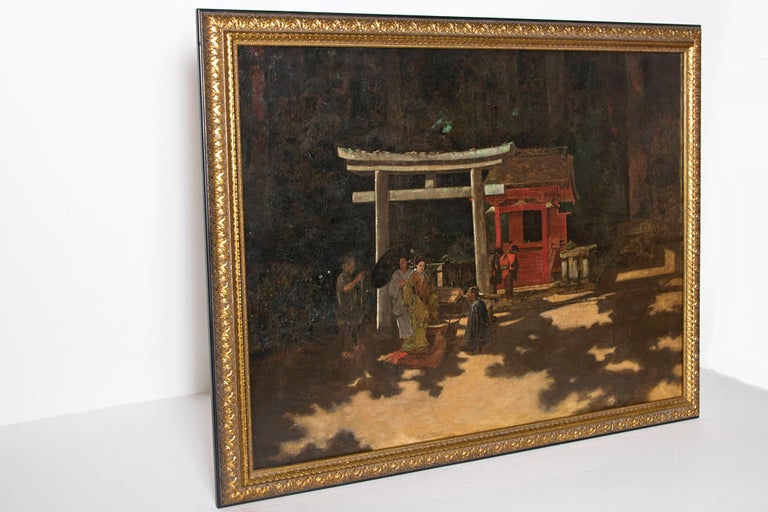 "A Courtyard Ceremony, Nikko" by Francis Heydhart (Austria, 1860-1948)