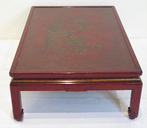 Red Lacquerware Cocktail Table by Atelier Midavaine, Paris