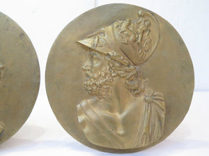 Grand Tour Neoclassical Portrait Medallions / Minerva and Mars