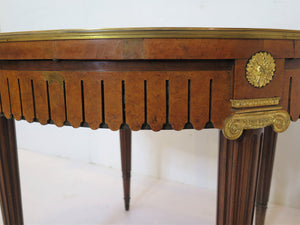 French Art Deco Gueridon / Center Table with Sienna Marble Top