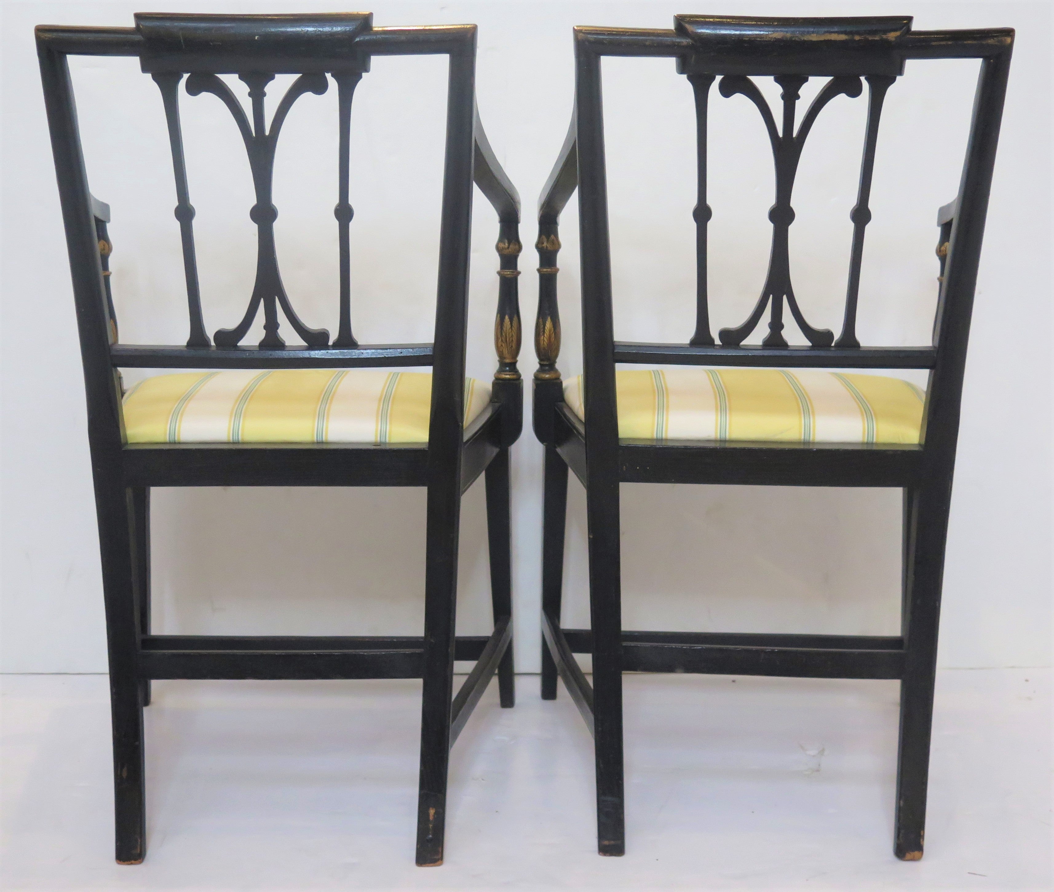 Pair of Federal Armchairs with Beautifully Painted Frames