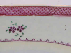 Chinese Export Platter with Elongated Octagonal Form