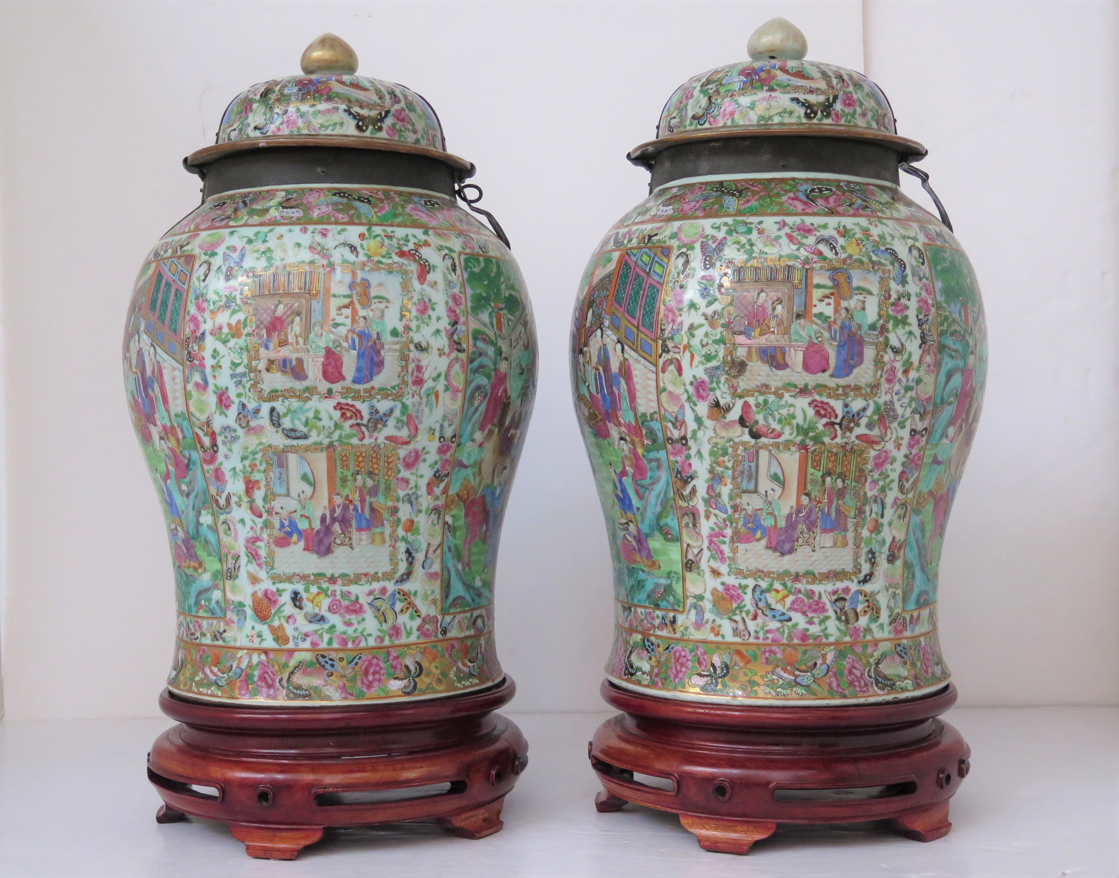 A Pair of Late 18th-Early 19th Century Chinese Lidded Jars  C. 1790, China