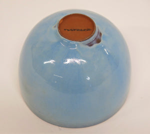 Robin's Egg Blue Glazed Bowl by Gertrud and Otto Natzler, Austrian-American Ceramicists