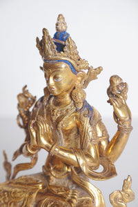 Tibetan Buddhist Deity Chenrezig 'Four-Armed Avalokiteshvara'
