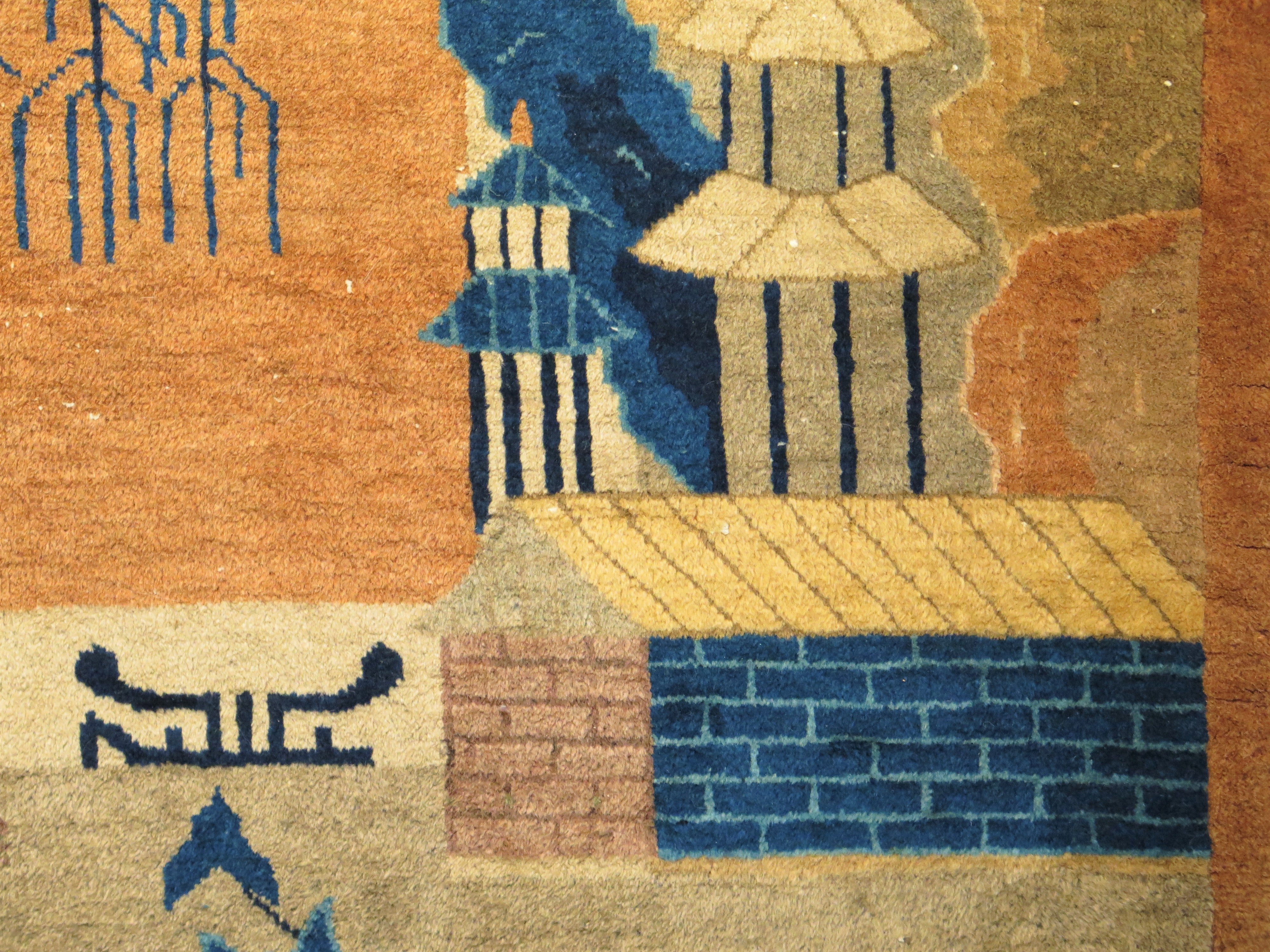 Chinese Art Deco Wool Carpet, Circa 1930