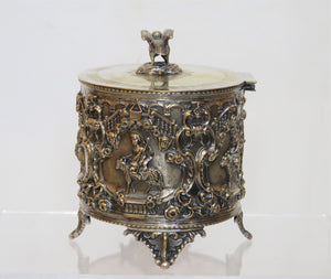 An Oval Silver Plate Box